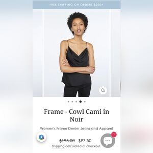 Frame Womens Small Black Top